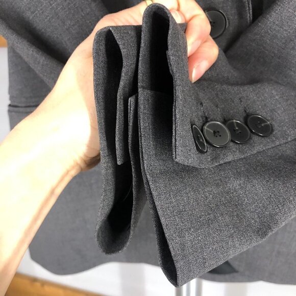 Judith & Charles 96% Virgin Wool Grey Lined Business Suit Blazer Sz 6 - Picture 5 of 12